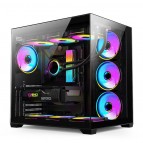 Calculator PC Gaming Intel Raptor Lake Refresh i7-14700Kf pana la 5.6GHz, 32GB DDR5, SSD 1TB M.2, nVidia RTX5060Ti 8GB GDDR7, Carcasa Cube LED, Licenta Microsoft Windows 11 Professional
